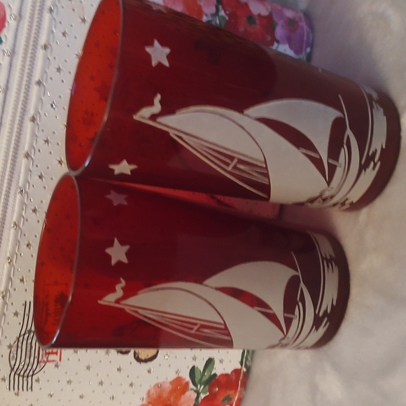 Other - Red Sailboat Glasses